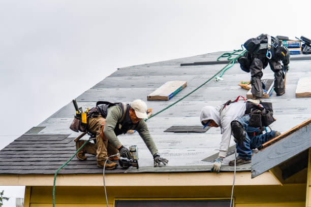 Professional Gutter Installation technician working in Rittman, OH